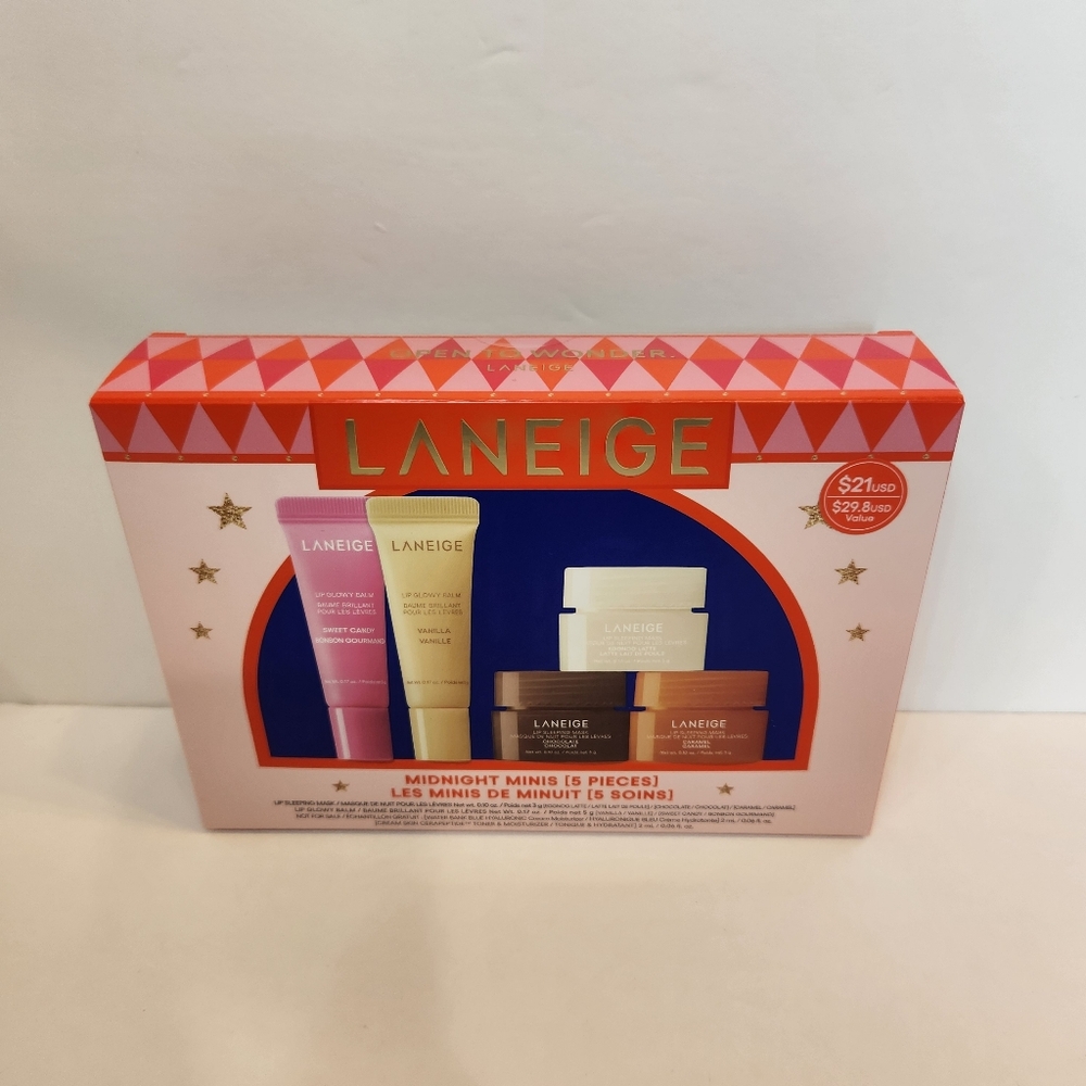 New & Sealed Laneige Midnight Minis Lip Sleeping Masks & Glowy Balms